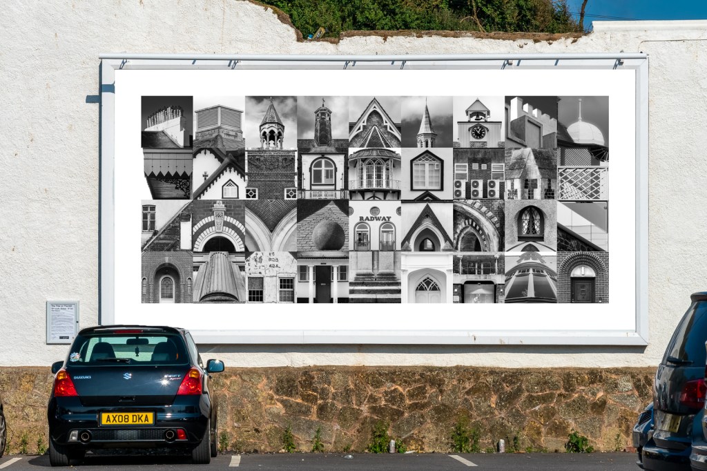 Fragments of Sidmouth on the Sidmouth School of Art Billboard
