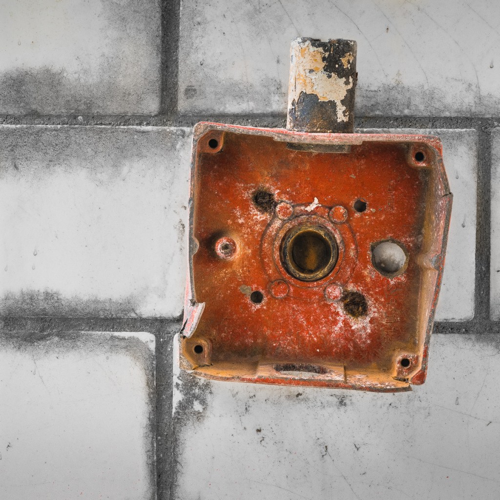 St Athan's Boys Village detail of derelict wiring installation