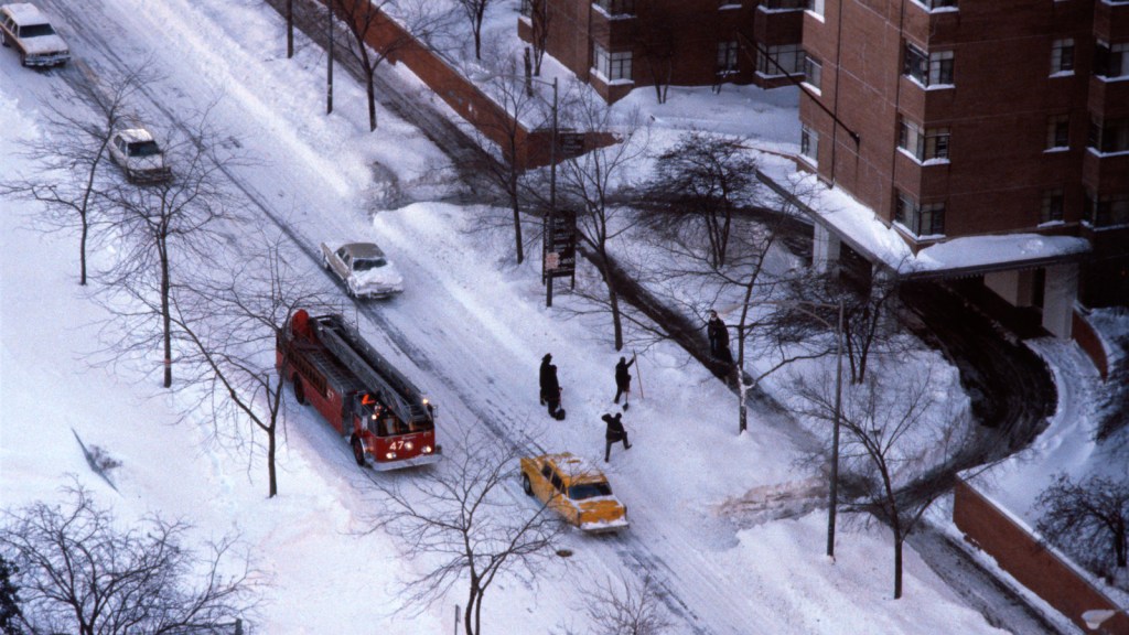 Digging out fire hydrants from snow 1979 Chicago