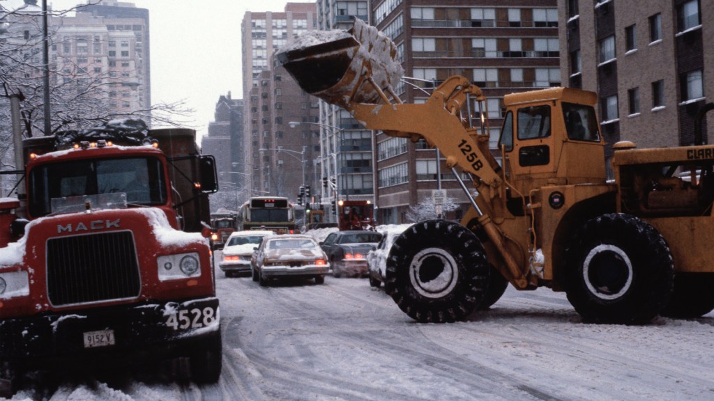 trucking out snow - Chicago 1979