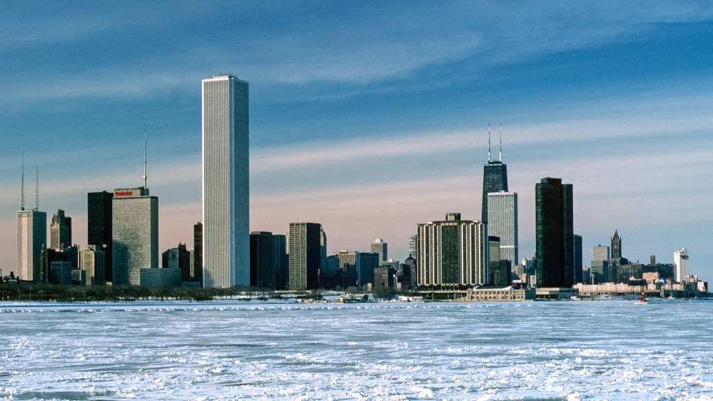 Frozen Lake Michigan in Chicago 1979